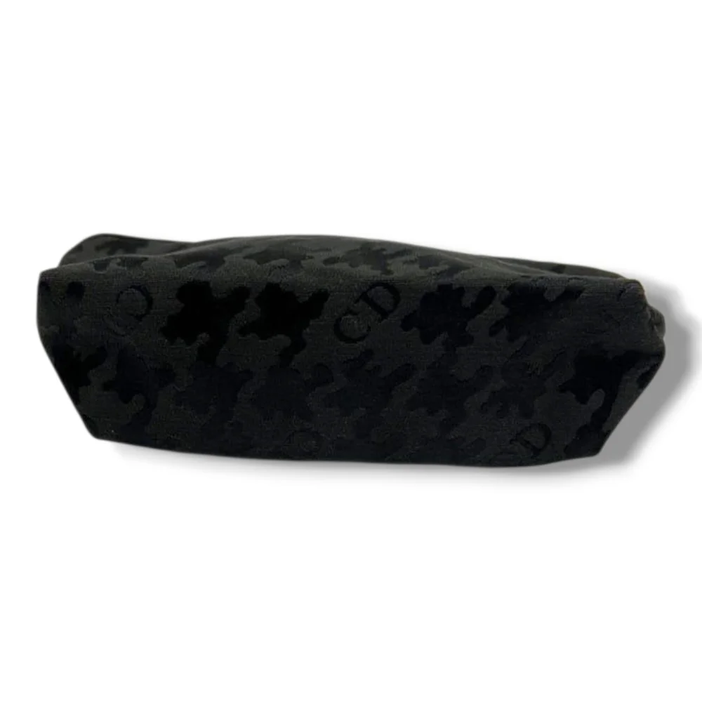 VTG Christian Dior Trotter Monogram Cosmetic Bag Clutch NWT Black Oblique Pouch